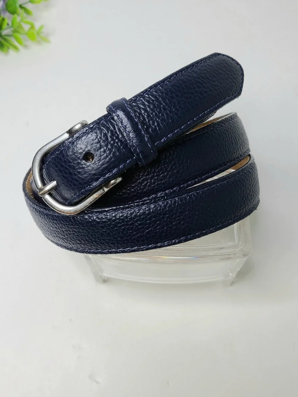 L.L. Bean Full Grain Genuine Leather Made in USA Vintage Belt